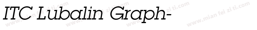 ITC Lubalin Graph字体转换